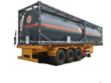 LLDPE con revestimiento de tanque ISO Naoh (20 pies 21000 litros, 40 pies 40000 litros) peróxido de hidrógeno 30% ácido fluorhídrico 48% almacenamiento y transporte por carretera